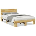 vidaXL Cadre de lit avec tête de lit sans matelas 120x200 cm