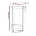 vidaXL Table de bar 50x50x110 cm bois massif de pin