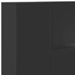 vidaXL Armoire tête de lit avec LED noir 120x16 5x103 5 cm