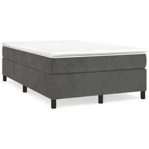 vidaXL Cadre de lit sans matelas gris foncé 120x200 cm velours