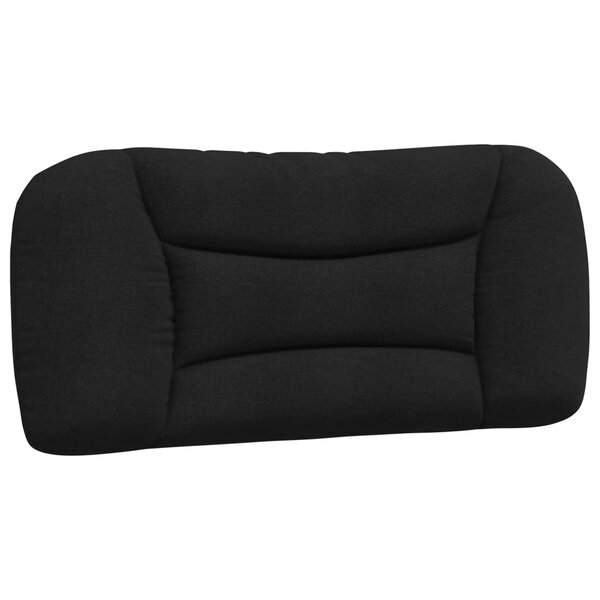 vidaXL Coussin de tête de lit Hvar noir 80 cm tissu