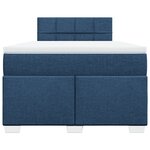 vidaXL Sommier à lattes de lit avec matelas Bleu 120x200 cm Tissu