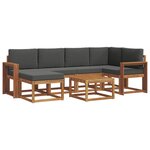 vidaXL Ensemble de canapés d'extérieur 7 pc Naturel et Anthracite