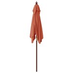 vidaXL Parasol de jardin avec mât en bois terre cuite 198x198x231 cm