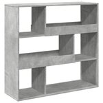 vidaXL Cloison de séparation gris béton bois d'ingénierie
