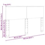 vidaXL Tête de lit Bois Ancien 160 cm Bois d'ingénierie