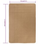 vidaXL Tapis en jute avec support en latex 70 x 130 cm Naturel