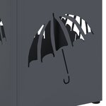 vidaXL Porte-parapluies Anthracite Métal Standard Décoratif Cubique