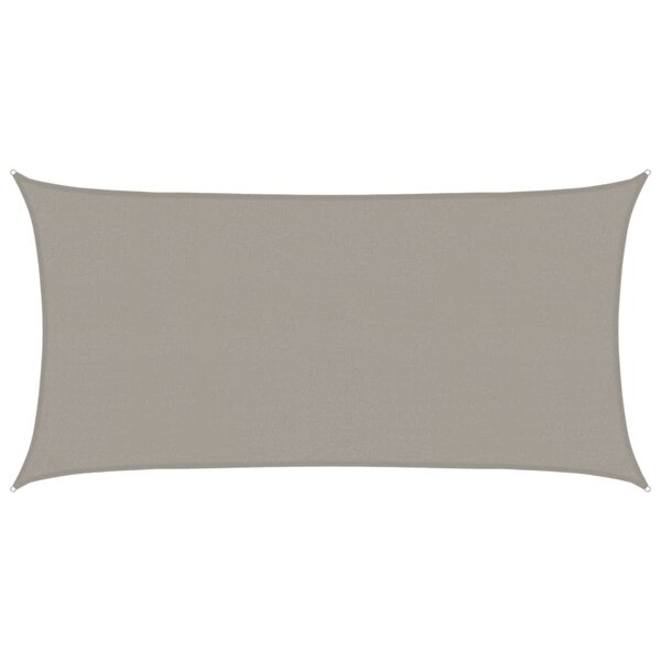 vidaXL Voile d'ombrage 160 g/m² rectangulaire gris clair 2 5x5 m PEHD