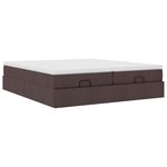 VidaXL Cadre de lit ottoman avec matelas marron foncé 180x200 cm tissu