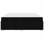 vidaXL Cadre de lit avec matelas Noir 200 x 200 cm tissu