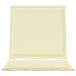 vidaXL Coussins de siège et de dos 4 Pièces Crème 47 x 45 x 2 cm