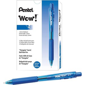 Stylo à bille rétractable WOW BK440 Bleu x 12 PENTEL