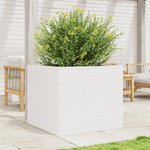 vidaXL Jardinière blanc 80x80x68 5 cm bois de pin massif
