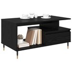 vidaXL Table basse Chêne noir 90 x 49 x 45 cm Bois d'ingénierie