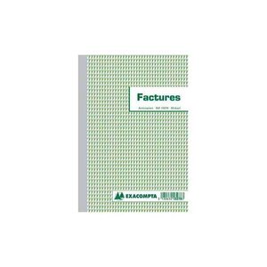 Manifold Factures avec mention TVA 29 7x21cm 50 feuillets dupli x 5 EXACOMPTA