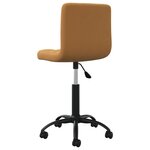 vidaXL Chaise pivotante de bureau Marron Velours