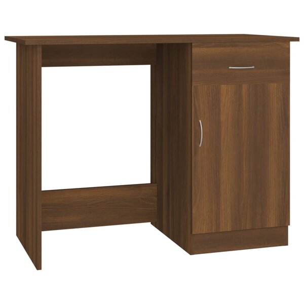 vidaXL Bureau Chêne marron 100x50x76 cm Bois d'ingénierie