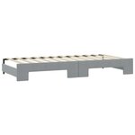 vidaXL Lit de jour avec lit gigogne gris clair 100x190 cm tissu