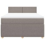 vidaXL Sommier à lattes de lit avec matelas Taupe 140x190 cm Tissu