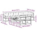 vidaXL Ensemble de canapés d'extérieur 9 pc Naturel et Noir
