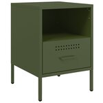 vidaXL Tables de chevet 2 Pièces vert olive 36x39x50 5 cm