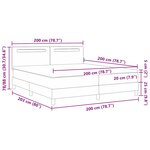 vidaXL Cadre de lit avec matelas Cappuccino 200 x 200 cm Faux cuir