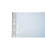 10 Etuis de 100 pochettes perforées polypropylène lisse haute résistance 9/100e A4 Cristal EXACOMPTA