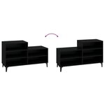 vidaXL Armoire à chaussures Noir 102x36x60 cm Bois d'ingénierie