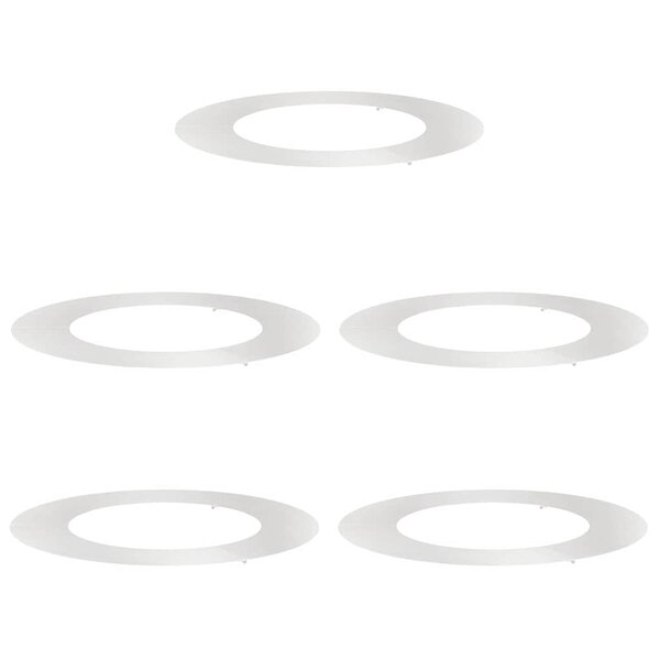 vidaXL adapté pour anneaux d'arbre plats 5 Pièces Argent Ø50 / 80 cm