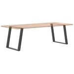 vidaXL Pieds de table à manger en U 2 pièces Anthracite 80 x (72-73) cm Acier