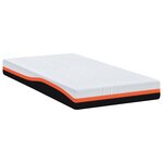 vidaXL Matelas Blanc et Gris 120 x 200 cm Mousse à mémoire de gel
