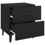 vidaXL Table de chevet Noir 40x35x47 5 cm