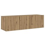 vidaXL Meubles TV muraux 3 Pièces chêne artisanal bois d'ingénierie