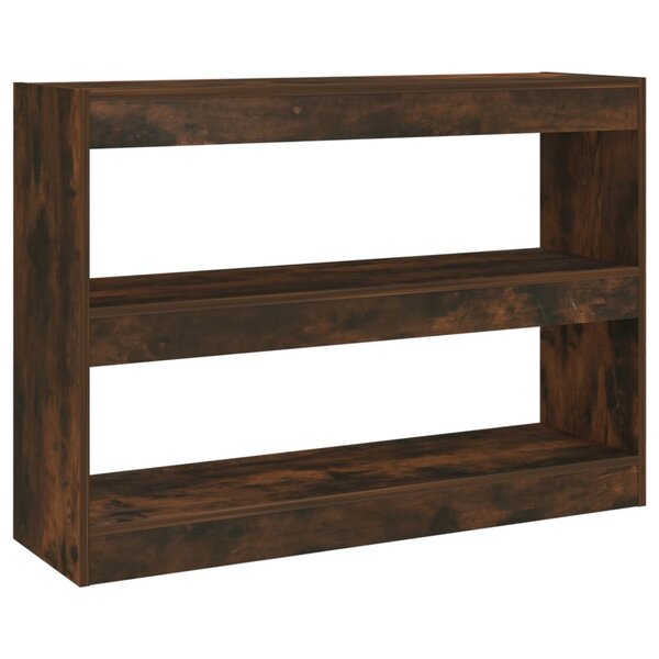 vidaXL Bibliothèque/Séparateur de pièce chêne fumé 100x30x72 cm