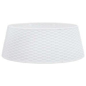 vidaXL Jupe de sapin de Noël blanc Ø65x23 cm plastique