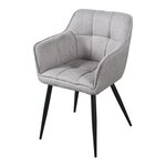 Lot de 2 chaises de salle à manger salon design moderne cuisine 81 x 57 x 53 cm gris noir 03_0009606