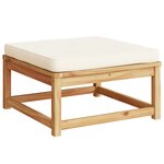 vidaXL Salon de jardin avec coussins 7 Pièces bois massif d'acacia