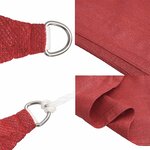vidaXL Voile d'ombrage 160 g/m² Rouge 2 5x4 m PEHD