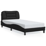vidaXL Cadre de lit sans matelas Hvar noir 80x200 cm similicuir