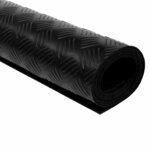 vidaXL Tapis de sol Noir 1 5 x 2 m Caoutchouc