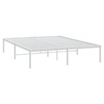 vidaXL Cadre de lit métal blanc 150x200 cm