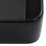 vidaXL Lavabo 40x30x13 cm Céramique Noir