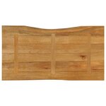 vidaXL Dessus de table 110x60x3 8 cm bord vivant bois massif manguier