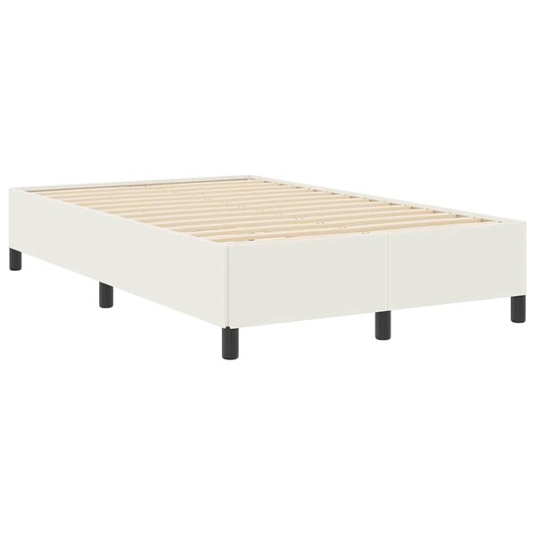 vidaXL Cadre de lit Crème 120 x 190 cm Tissu en velours côtelé