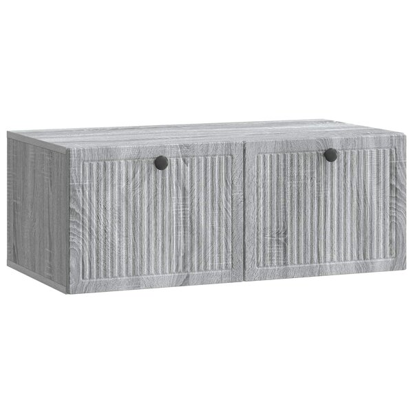 vidaXL Meuble TV mural Sonoma gris 78 5 x 41 x 30 cm Bois d'ingénierie