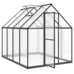 vidaXL Serre avec cadre de base anthracite 224x169x195 cm aluminium