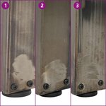 vidaXL Pieds de table basse en forme de V  2 pièces  acier naturel  38 x (42-43 3) cm