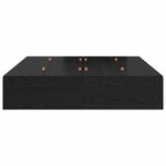 vidaXL Lit de rangement en chêne noir 140x200 cm