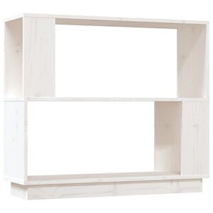 vidaXL Bibliothèque/Séparateur de pièce Blanc 80x25x70 cm Pin solide